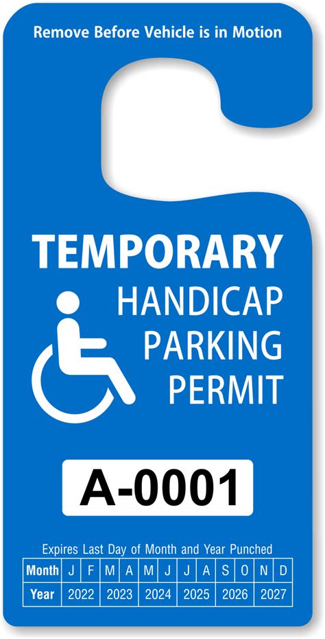 Fake Printable Handicap Placard